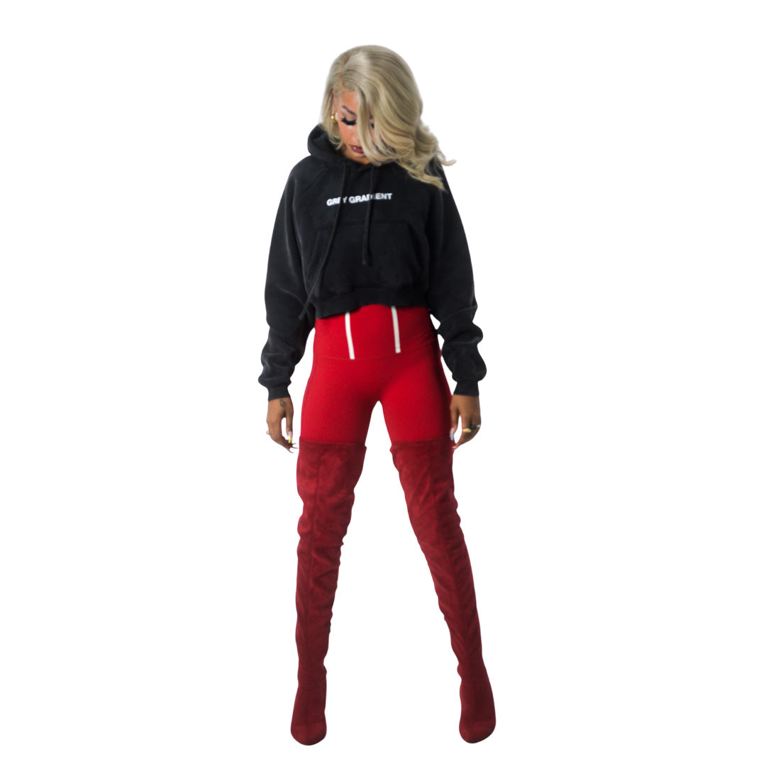 Nacirema Crop Top Hoodie